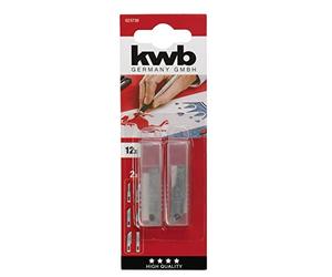 kwb Lame di ricambio per coltelli artigianali 023730 (12 pezzi, per articoli 014920, estremamente nitido, acciaio inossidabile)