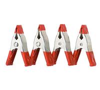 kwb Morsetti a molla da 50 mm in acciaio, larghezza 20 mm, confezione da 4 pezzi, elevata forza a molla per lavori di colla e incollaggio, morsetto a molla per fissare e tenere fermo Grigio