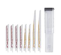 Kwb set 9 lame per seghetto a gattuccio sega alternativa per legno e metallo