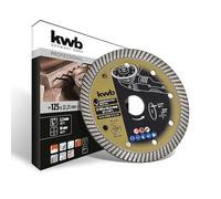 kwb PIATTA DI TAGLIO DI Diamante LINEA GOLD 722540 (sinterizzata, Turborrand, 125 x 22 mm) A. A. per Einhell TC-AG 125