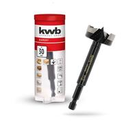 kwb Punta Forstner, Ø 30 mm, punta a tazza (per legno, testa forgiata, affilatura speciale, fori rapidi e senza strappi, punta centrale rettificata su 4 lati, per avvitatori e trapani a batteria)