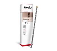 kwb Punta SDS Plus, punta per martello SDS Plus (Ø 12 mm x 260 mm, con tagliente in carburo 4X estremamente rapido, per cemento armato, pietra e muratura)