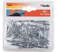 kwb 407482 50 Ø 4,8 mm, Lunghezza 12 mm, in Alluminio, con Perno zincato, per pinze per Rivetti ciechi Commerciali, 4,8 x 12 mm