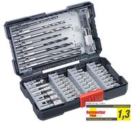 KWB Set punte e inserti 39 Pz XL – HSS metallo, muratura, legno, PH/PZ/Torx, scatola grigia