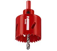 kwb sega a tazza bimetallica HSS Ø 51 mm con dentatura progressiva variabile, alta precisione, codolo esagonale, profondità di taglio 38 mm e punta centrale