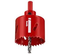 kwb sega a tazza bimetallica HSS Ø 56 mm con dentatura progressiva variabile, alta precisione, codolo esagonale, profondità di taglio 38 mm e punta centrale