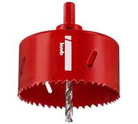 kwb sega a tazza bimetallica HSS Ø 83 mm con dentatura progressiva variabile, alta precisione, codolo esagonale, profondità di taglio 38 mm e punta centrale