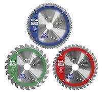 kwb set di 3 lame per sega circolare, Ø 190 x 30 / 20 / 16 mm