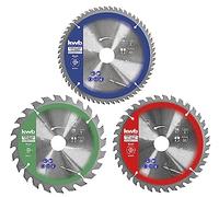 set di lame per seghe circolari kwb 165 x 20/16 per seghe circolari manuali, per pannelli e materiali da costruzione in legno incl. anelli di riduzione a 16 e 20 mm