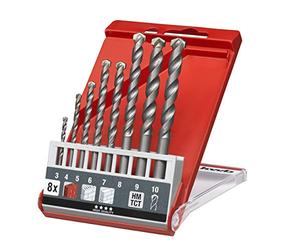 kwb set di 8 punte per calcestruzzo, Ø 3-10 mm