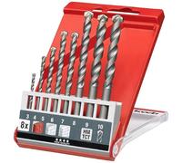 kwb set di 8 punte per calcestruzzo, Ø 3-10 mm | Acciaio bonificato | codolo cilindrico | per trapani a percussione e avvitatori a percussione a batteria