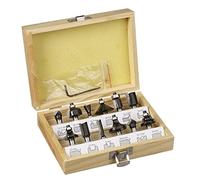 KWB - Set di frese verticali, 12 pezzi, (fresa per scanalature a V, fresa per sc