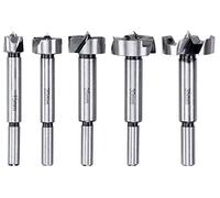 Kwb set 5 punte forstner varie misure 15, 20, 25, 30 e 35mm per legno in acciaio