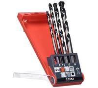 kwb Super Rocker - Set di trapani per calcestruzzo e muratura, 4 pezzi, con gambo esagonale