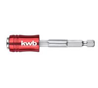 kwb Supporto per punte a sgancio rapido 2 in 1 con attacco esagonale E 6.3 1/4" per punte e bussole, lunghezza 74 mm, per avvitatore a batteria, trapano in acciaio al cromo vanadio e alluminio
