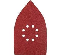 kwb Triangolo di levigatura per levigatrici Delta e Multi - per metallo, legno, vernice ecc., per levigatrici Black u. Decker, Ferm, Worx Multi B-&-D, 107 x 175 mm, grana K-60, 5 pezzi, perforato