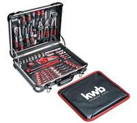 kwb Valigetta portautensili, set di utensili da 80 pezzi, in robusto alluminio, con serratura, imbottita con inserti in schiuma, set di utensili di alta qualità, ideale per l'officina e in viaggio