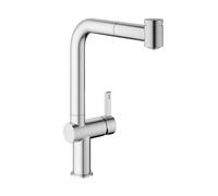 KWC Bevo E rubinetto da cucina, estraibile, orientabile, 10.531.003.700FL, Bevo E acciaio inox spazzolato [Rubinetteria da Cucina > Rubinetti da Cucina]