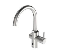 KWC Bistro E rubinetto da cucina Hybrid, bassa pressione, orientabile, 10.581.122.700FL, Hybrid Bistro E acciaio inox spazzolato [Rubinetteria da Cucina > Rubinetti da Cucina]