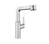KWC Domo E rubinetto da cucina, estraibile, orientabile, 10.701.003.700FL, Domo E acciaio inox spazzolato [Rubinetteria da Cucina > Rubinetti da Cucina]