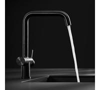 KWC Enia E rubinetto da cucina con sistema di filtraggio, orientabile, 10.591.602.751FL, Enia E nero [Rubinetti da cucina con sistema di acqua potabile > Rubinetti per acqua potabile con filtro / mine