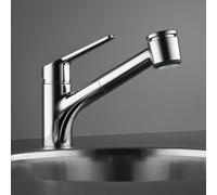KWC Isla rubinetto da cucina, bassa pressione, orientabile, estraibile, 10.375.033.000FL, Isla cromo [Rubinetteria da Cucina > Rubinetti da Cucina]