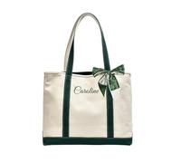 KWCLTH Borsa personalizzata in tela con nome ricamato, borsa personalizzata per donne, regali per damigelle d'onore, oggetti essenziali per tutti i giorni, viaggi, borsa da matrimonio