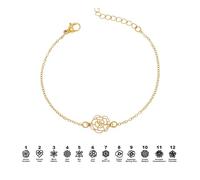 KWCLTH Bracciale di fiori di mese di nascita personalizzato - personalizzato 1-6 fiori di nascita braccialetto braccialetti regolabili deliziosi regalo per lei, mamma, amico