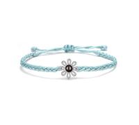 KWCLTH Braccialetti di fiori Regali personalizzati di proiezione di foto per le donne Foto personalizzate Girasole fatto a mano Gioielli di memoria di intreccio