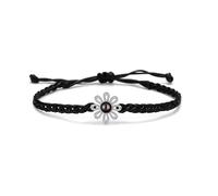 KWCLTH Braccialetti di fiori Regali personalizzati di proiezione di foto per le donne Foto personalizzate Girasole fatto a mano Gioielli di memoria di intreccio