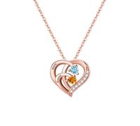 KWCLTH Collana personalizzata con cuore Nome Collana personalizzata con ciondolo a forma di cuore Madre Amica Collana per le donne