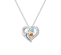 KWCLTH Collana personalizzata con cuore Nome Collana personalizzata con ciondolo a forma di cuore Madre Amica Collana per le donne
