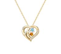 KWCLTH Collana personalizzata con cuore Nome Collana personalizzata con ciondolo a forma di cuore Madre Amica Collana per le donne