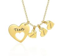 KWCLTH Collana personalizzata con il nome del cuore per le donne, incisione del cuore, gioielli personalizzati per la festa della mamma, San Valentino, regalo di compleanno