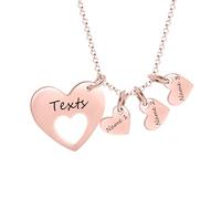 KWCLTH Collana personalizzata con il nome del cuore per le donne, incisione del cuore, gioielli personalizzati per la festa della mamma, San Valentino, regalo di compleanno