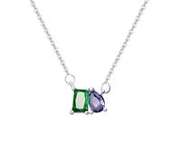 KWCLTH Doppia collana di pietre di nascita Collana personalizzata Toi et Moi Collana di legami di amicizia Regalo per lei