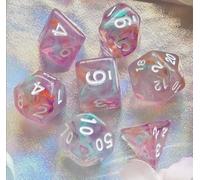 Kweiugfi MTG Dice - Set di 7 cubi poliedrici per gioco di role-playing, Pathfinder, Board Games (blu-blu)