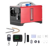 KWEZ Riscaldatore Diesel da Parcheggio Riscaldatore d'Aria Diesel da 8 kW, Riscaldamento rapido da 12-24 V, riscaldatore per Auto con Telecomando Riscaldatore ad'Aria Diesel(8KW Red New)