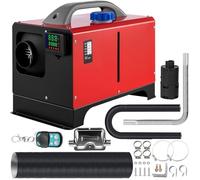 KWEZ Riscaldatore Diesel da Parcheggio Riscaldatore d'Aria Diesel da 8 kW, Riscaldamento rapido da 12-24 V, riscaldatore per Auto con Telecomando Riscaldatore ad'Aria Diesel(8KW Red)