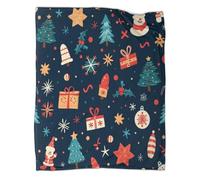KWFYBEHZ Giorno Di Natale Coperta in Cotone Extra Morbido,quattro Stagioni,Periodo Natalizio Copriletto Multiuso Divano,plaid Per Letto,coperta Foulard,copriletto 70x80inch(180x200cm)