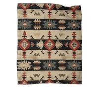 KWFYBEHZ Modello Navajo Coperta in Cotone Extra Morbido 60x80inch(150x200cm),Quattro Stagioni,Copriletto Multiuso Divano,per Letto,Stile moderno Coperta Foulard,Copriletto
