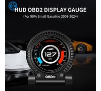 KWHUD tachimetro per auto digitale HUD Head up Display a bordo Computer Display OBD2 manometro Tachimetro digitale per auto Tacho Orologio Misuratori della temperatura dell'olio Calibri Turbo