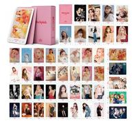 KWIBYBGS 55Pcs Black&Pink Photo Cards Kpop Bp Cards, Black-Pink Greeting Cards Jisoo, Jennie, Rosé, Lisa Cards con Postcards Box