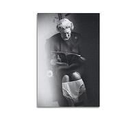 KWID Poster decorativo su tela raffigurante la regina Elisabetta sulla toilette, 40 x 60 cm