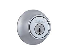 Kwikset 96600-576 - Chiavistello singolo cilindro 660 cromato satinato con sicurezza SmartKey, 1 pezzo (confezione da 1)