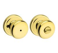 Kwikset 97300-697 Polished Brass Juno Bed and Bath Privacy Knob
