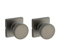 Kwikset Pismo - Pomello quadrato per porta di passaggio interno, maniglia per porte di armadi e corridoi, maniglia non bloccabile, colore: canna di fucile