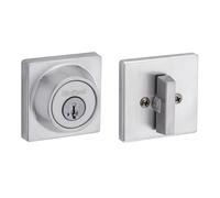 Kwikset Serie 660 - Maniglia per serratura della porta anteriore e set di catenacci, maniglia per ingresso esterna con manopola interna per porta, cromo satinato, resistente al pick