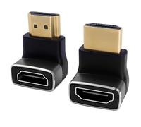 kwinfei 2 Pezzi Adattatore HDMI 90 Gradi 8K Maschio Femmina, Prolunga HDMI Maschio Femmina, Cavo HDMI 90 Gradi per TV, Laptop, Monitor, Console, 4K@120Hz, 8K@60Hz, Home Theater