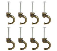 kwinfei 8 ganci a vite in bronzo vintage per tazze, ganci da parete e soffitto, ganci decorativi in lega di zinco per tazze, lanterne, fioriere, asciugamani, luci (4,1 cm)